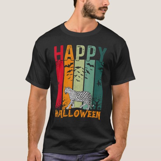 ジャガーガールズボーイズレトロスタイルハロウィンディナーパ Tシャツ (正面)