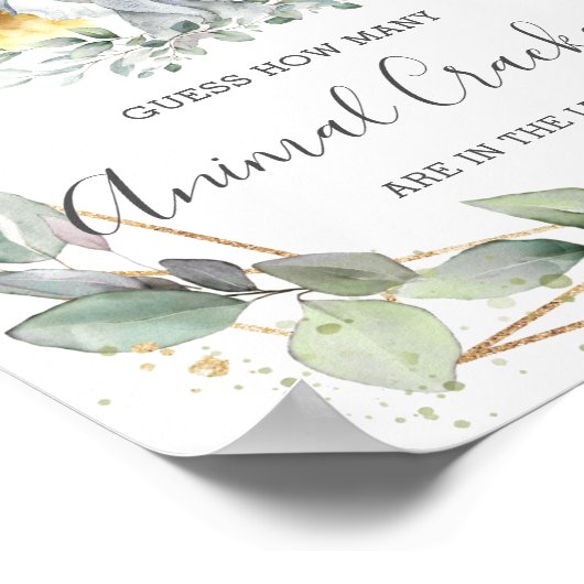 ジャガーゲームで動物のクラッカーを推測する緑のジャングル ポスター (角)