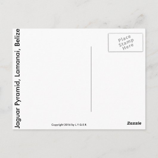 ジャガーテンプルポストカード ポストカード (裏面)