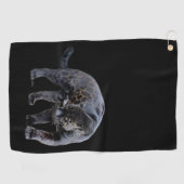 ジャガーディアブロブラックゴルフタオル ゴルフタオル (横)