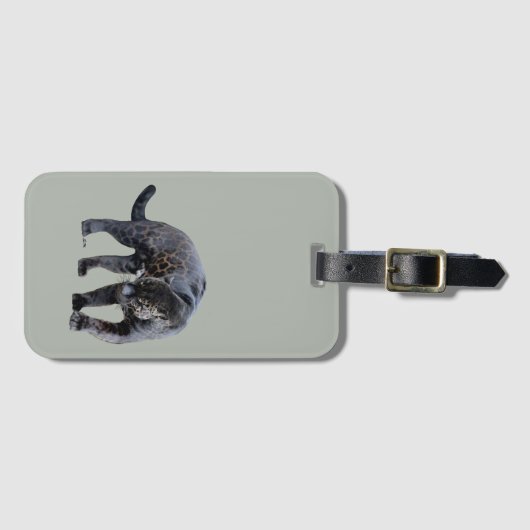 ジャガーディアブロ軽量グレー荷物タグ ラゲッジタグ (正面横)