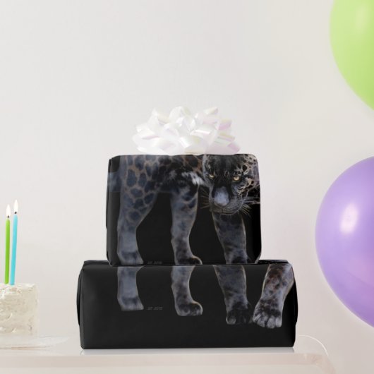 ジャガーディアブロ黒マットラッピング紙 ラッピングペーパー (パーティーギフト)