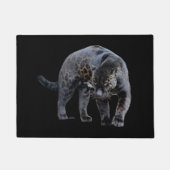 ジャガーディアブロ黒小ドルマット ドアマット (正面)