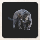 ジャガーディアブロ黒紙コースター スクエアペーパーコースター (正面)