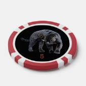 ジャガーディアブロ黒赤5ストライプのトランプのポーカーチップ ポーカーチップ (シングル)