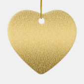 ジャガーパターンラグジュアリーブラック&金ゴールドアニマルプリント セラミックオーナメント (裏面)