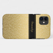 ジャガーパターンラグジュアリーブラック&金ゴールドアニマルプリント Case-Mate iPhoneケース (裏面(横))