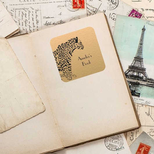 ジャガーパーソナライズされたこの本は次のものだ スクエアシール