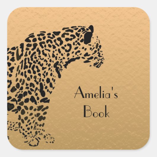 ジャガーパーソナライズされたこの本は次のものだ スクエアシール (正面)