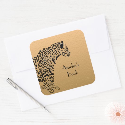 ジャガーパーソナライズされたこの本は次のものだ スクエアシール (封筒)