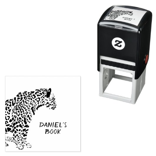 ジャガーパーソナライズされた蔵書票 セルフインキングスタンプ (インサイチュ)