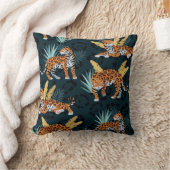 ジャガーパームズシームレスヴィンテージパターン クッション (ブランケット)
