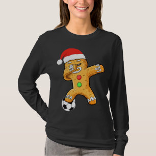 ジャガーブレッドサンタサッカークリスマスパジャマ Tシャツ