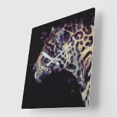 ジャガーモダンパープル スクエア壁時計 (傾斜)