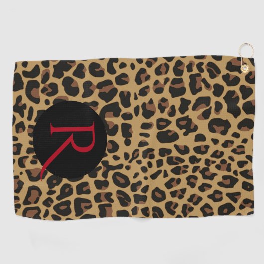 ジャガーモノグラムのパターン ゴルフタオル (横)