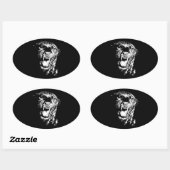 ジャガーローアリング 楕円形シール (シート)