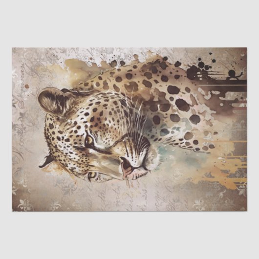 ジャガーワイルドキャットウォーター色 薄葉紙 (正面)