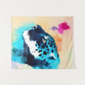 ジャガーワイルド自然アニマルカラーアート絵画ズ タペストリー (正面(横))