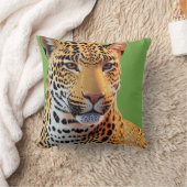 ジャガー威厳のある-素晴らし大きな猫ワイルドライフアート クッション (ブランケット)