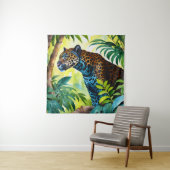 ジャガー植物林ジャングル タペストリー (インサイチュ)