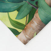 ジャガー植物林ジャングル フリースブランケット (角)