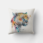 ジャガー水彩色 クッション (裏面)