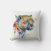 ジャガー水彩色 クッション (正面)