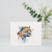 ジャガー水彩色 ポストカード (スタンド正面)
