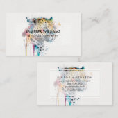 ジャガー水彩色 名刺 (正面/裏面)