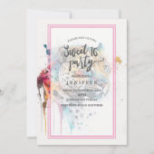 ジャガー水彩色 招待状 (正面)