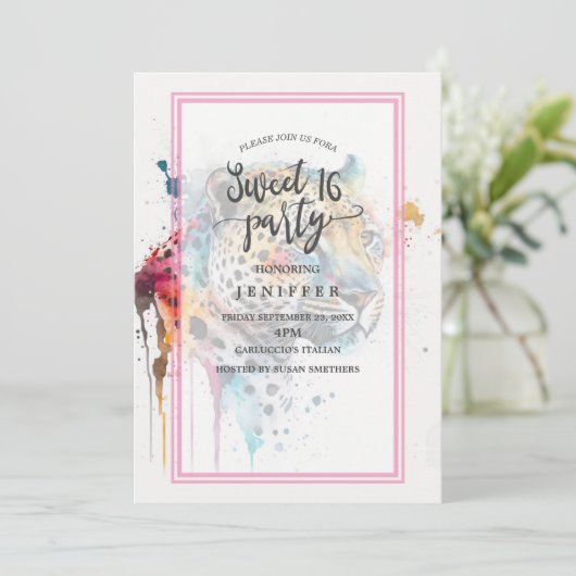 ジャガー水彩色 招待状 (スタンド正面)