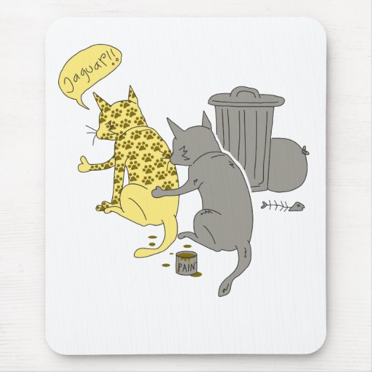 ジャガー猫 マウスパッド (正面)