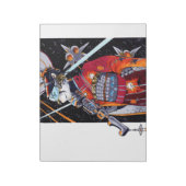 ジャガー着物宇宙マリーン大きな無地ノート! ノートパッド (回転)