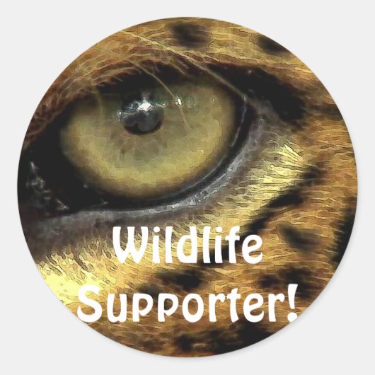 ジャガー絶滅危惧種ステッカー ラウンドシール (正面)