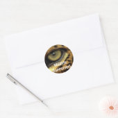 ジャガー絶滅危惧種ステッカー ラウンドシール (封筒)