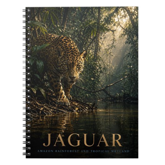 ジャガー アマゾンの熱帯雨林 動物 ノートブック (正面)