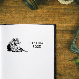 ジャガー・オン・エッジ この本は~のもの Bookplate セルフインキングスタンプ