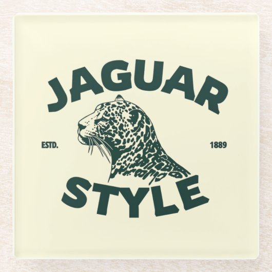 ジャガー・グラス・コースター ガラスコースター (正面)