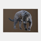 ジャガー・ディアブロ茶色のドーム ドアマット (正面)