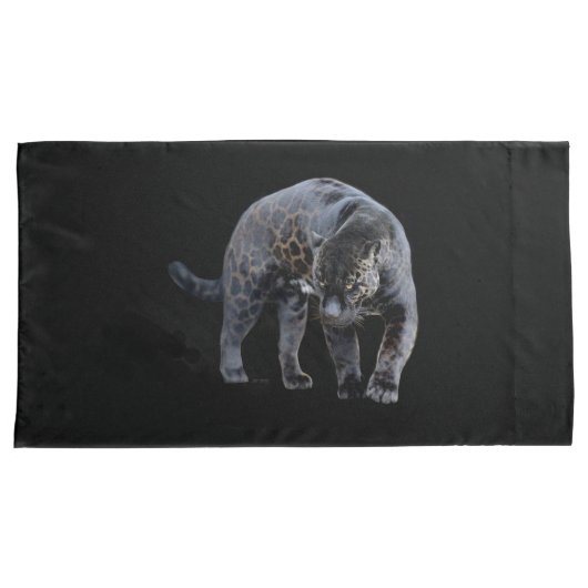 ジャガー・ディアブロ黒毛枕ケース 枕カバー (正面右)