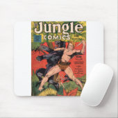 ジャガー – ヴィンテージジャングル漫画-レトロジャングル マウスパッド (マウス)