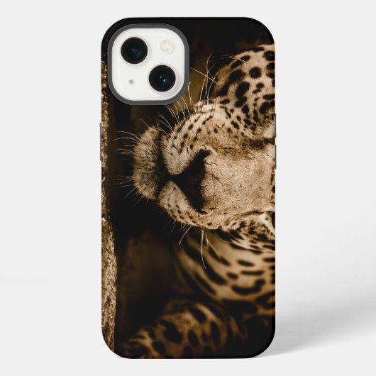ジャガー、野生猫、ネコ iPhoneケース (裏面)