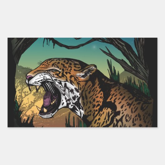 ジャガー 長方形シール (正面)