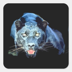 ジャガー – Black Panther Cat Squareスタンプ スクエアシール