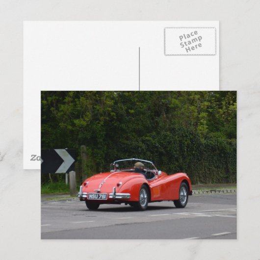 ジャガー XK140 ポストカード (正面/裏面)