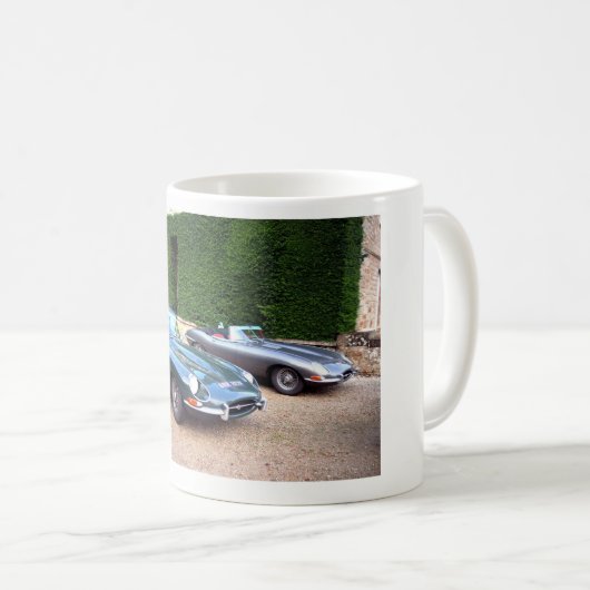 ジャガーEのタイプクラシック車 コーヒーマグカップ (正面右)