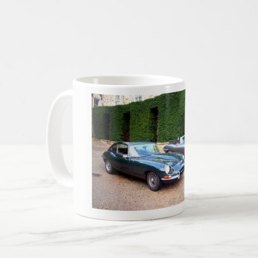 ジャガーEのタイプクラシック車 コーヒーマグカップ (正面左)