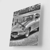 ジャガーE型 スクエア壁時計 (傾斜)