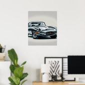 ジャガーE型（1961年～1975年） ポスター (ホームオフィス)