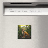 ジャガーinコルコバド国立公園コスタリカ マグネット (インサイチュ (食洗機))